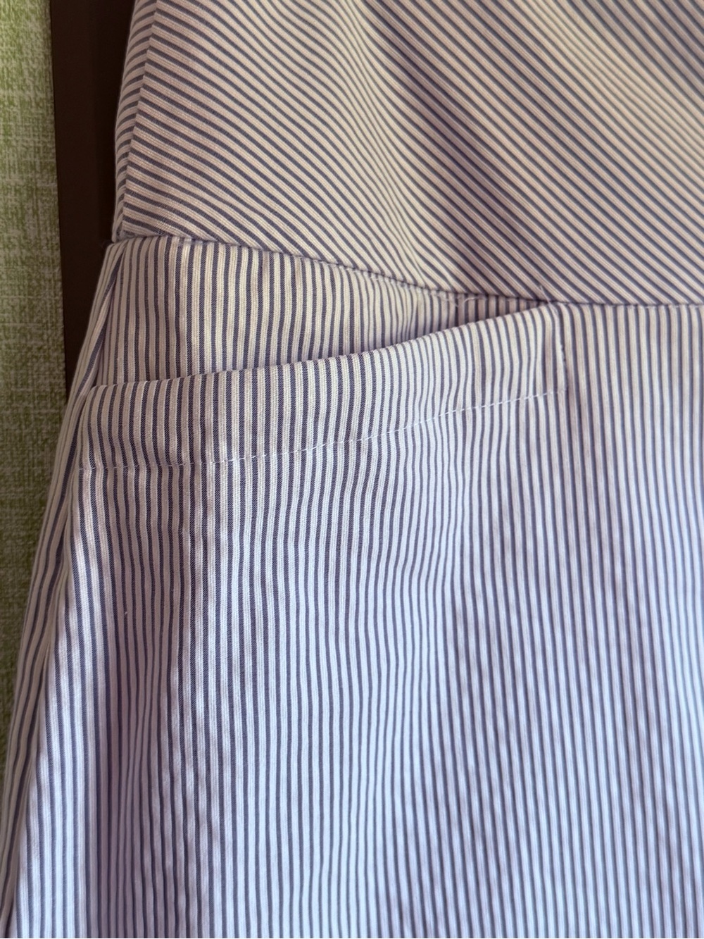 S.C. & Co. Blue + White Pinstripe Athletic Golf Skort, Size L - Picture 2 of 8